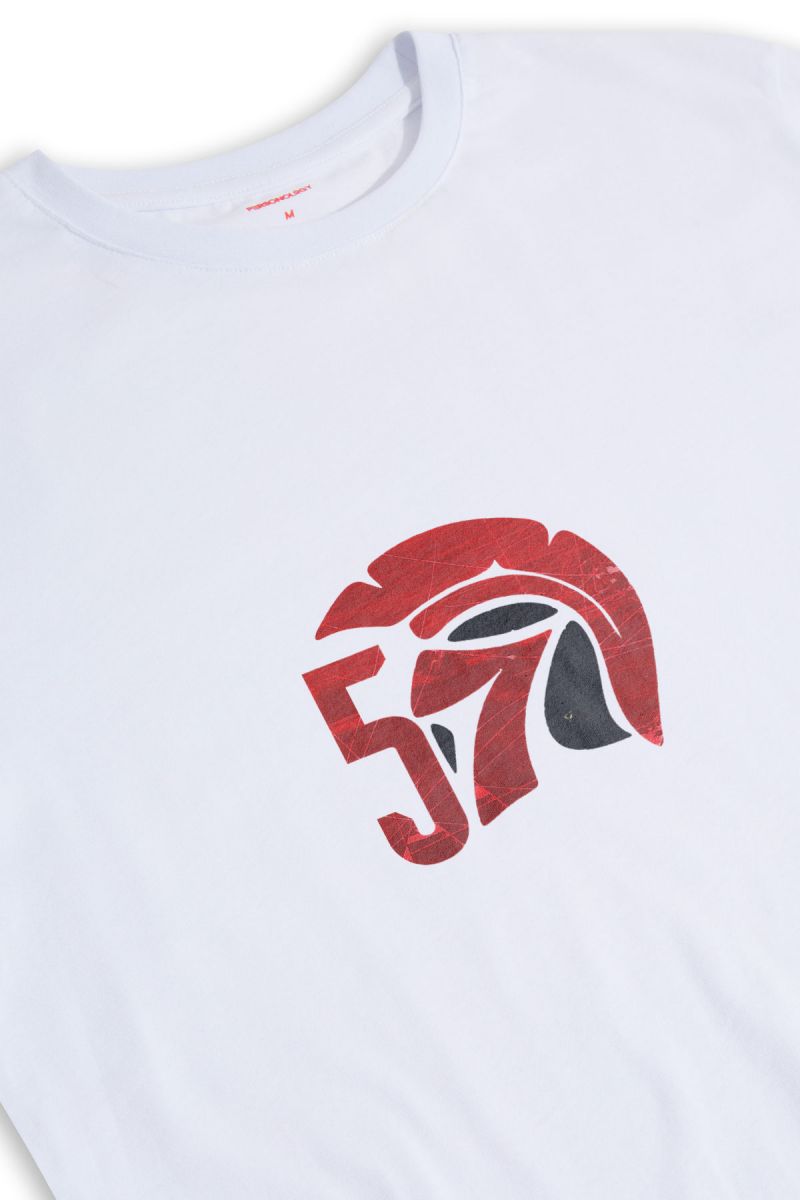 White Soft Fabric 57 Sparta Design Short Sleeve Tee