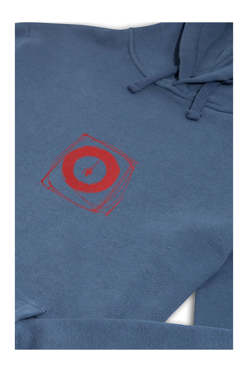 Navy Premium Cotton Abstract Design Pullover Hoodie