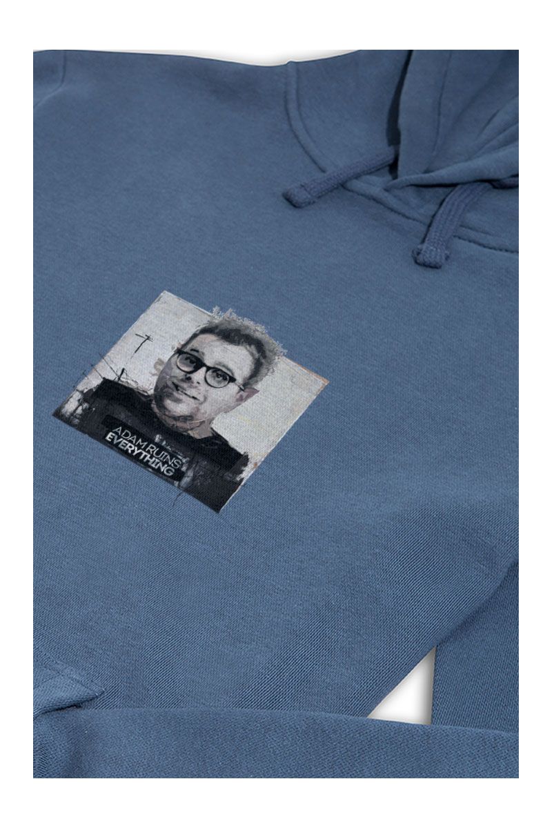 Navy Premium Cotton Adam Runs Everything Design Pullover Hoodie