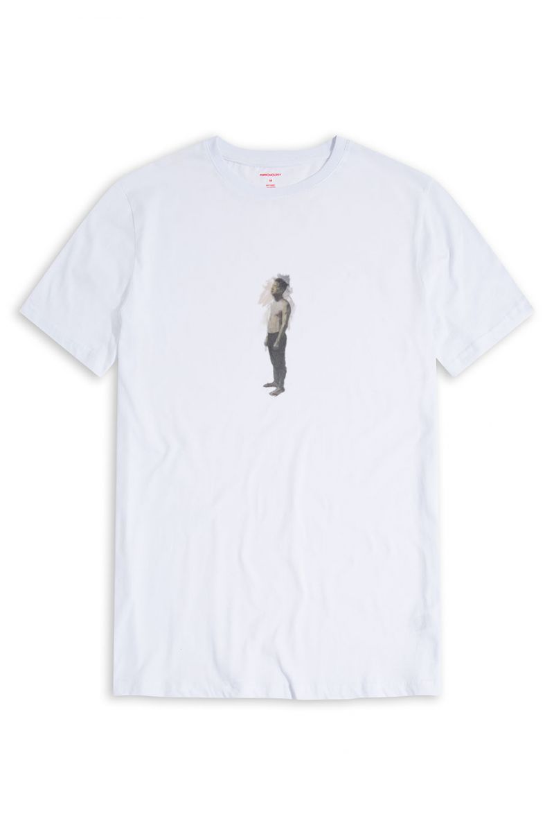 White Soft Fabric Human Design Short Sleeve Tee