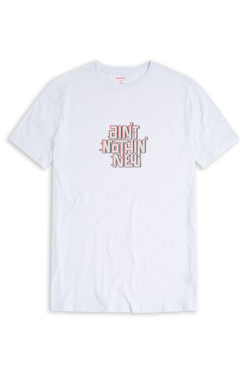 White Soft Fabric Ain't Nothin Design Short Sleeve Tee