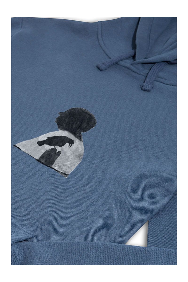 Navy Premium Cotton Alfred Hitchcock Design Pullover Hoodie