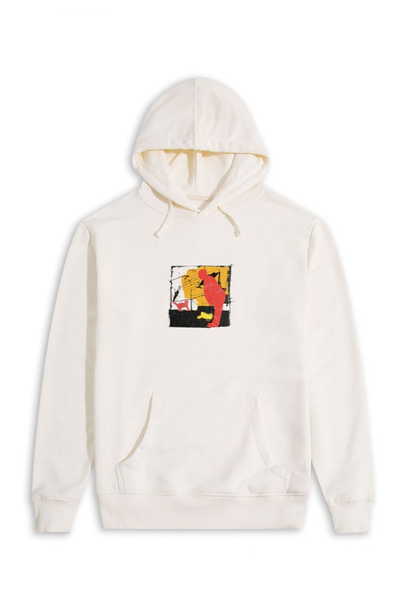Ecru Premium Cotton Alfred Hitchcock Design Pullover Hoodie