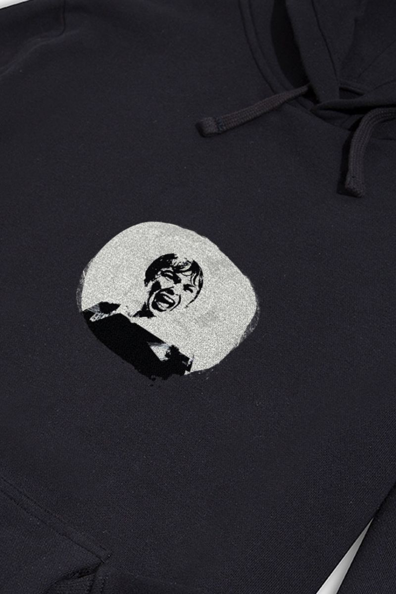 Black Premium Cotton Scream Design Pullover Hoodie