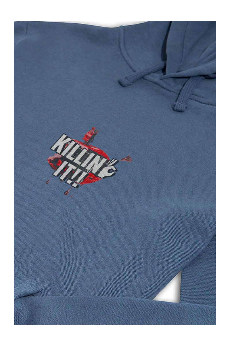 Navy Premium Cotton Killing It Design Pullover Hoodie