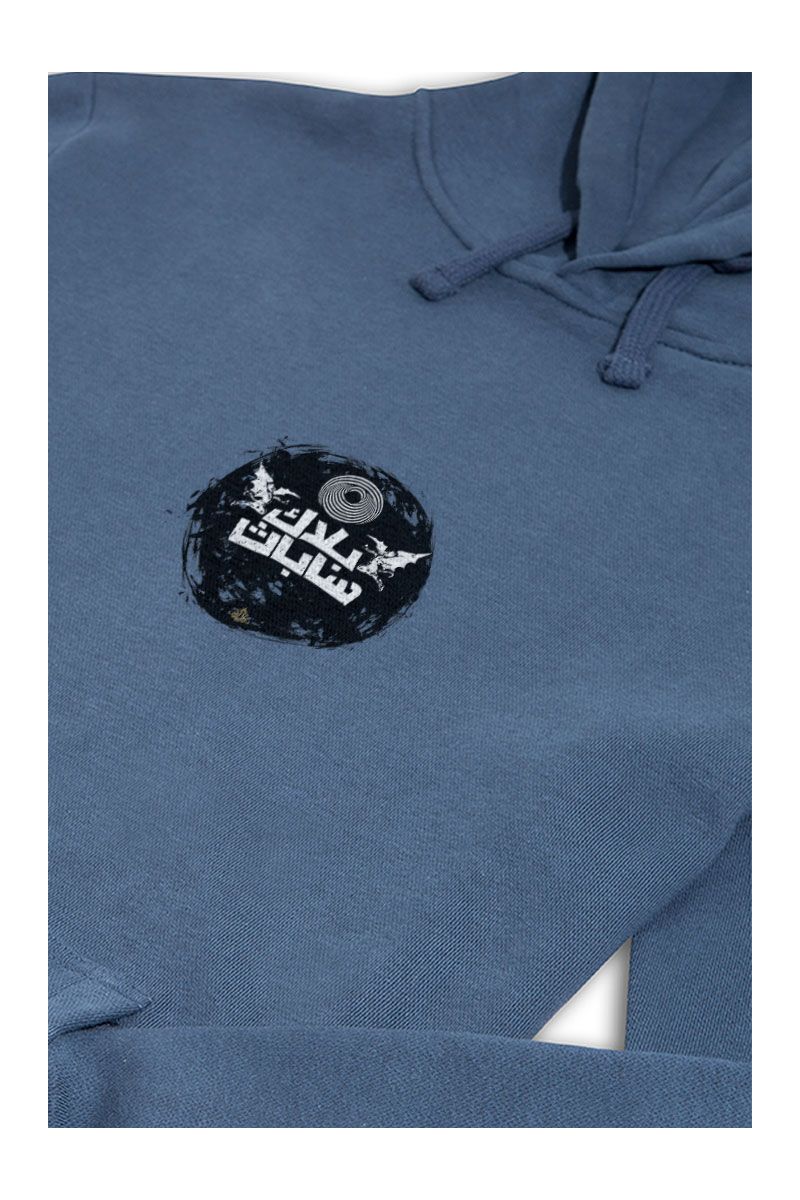 Navy Premium Cotton Abstract Design Pullover Hoodie