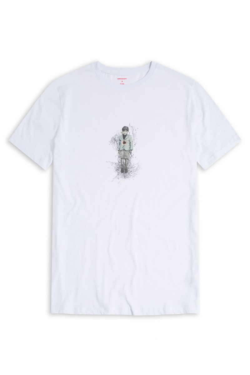 White Soft Fabric Child Design Short Sleeve Tee