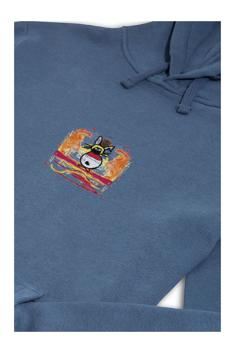 Navy Premium Cotton Bee Design Pullover Hoodie