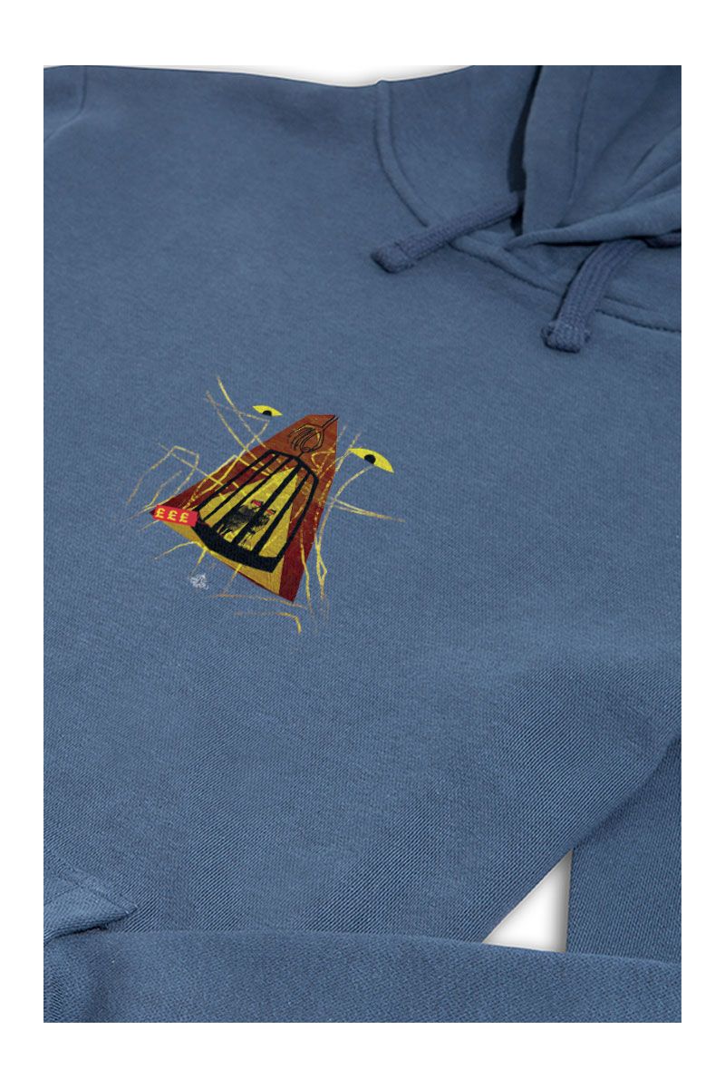 Navy Premium Cotton Abstract Design Pullover Hoodie