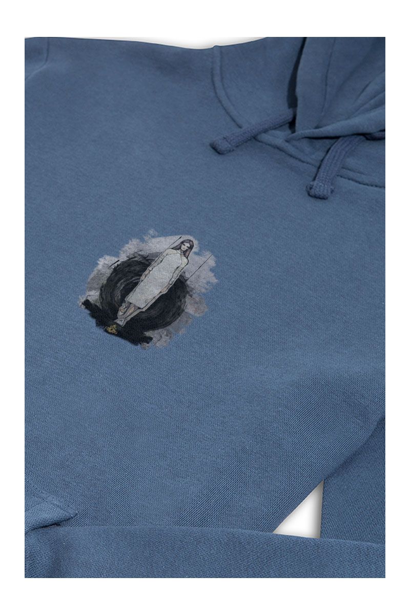 Navy Premium Cotton Girl Design Pullover Hoodie