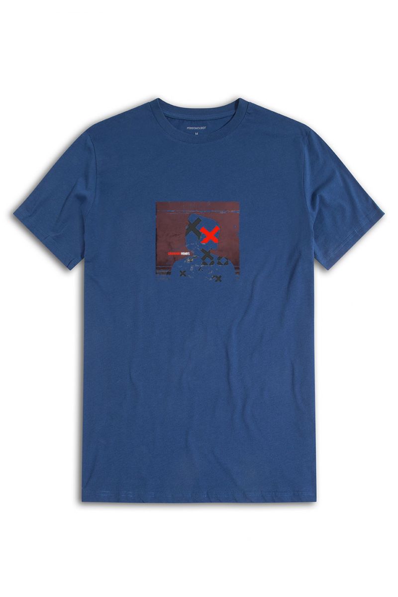 Navy Soft Fabric Criminal Minds Design Short Sleeve Tee