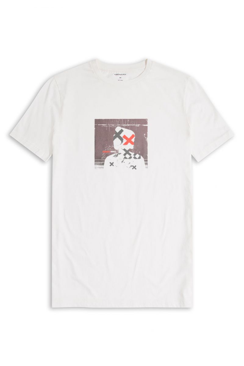 Off White Soft Fabric Criminal Minds Design Short Sleeve Tee