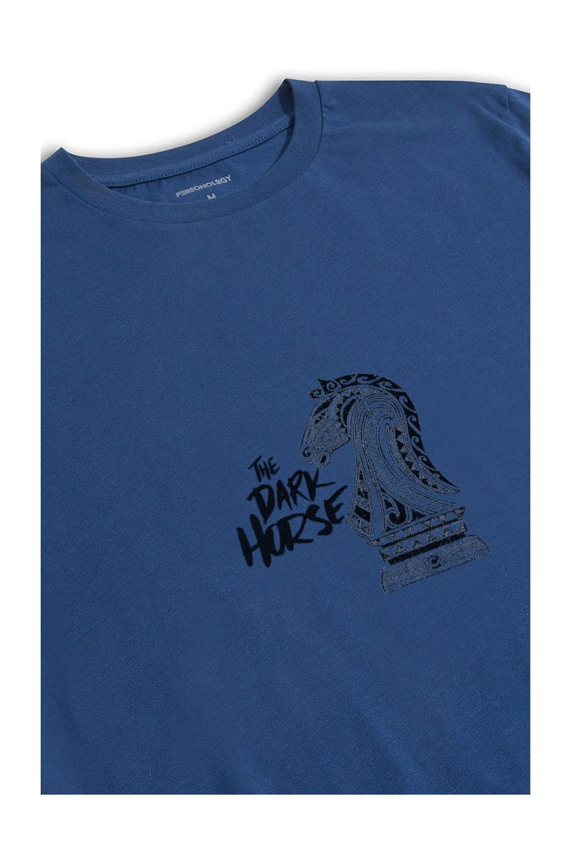 Navy Soft Fabric The Dark Horse Design Short Sleeve Tee