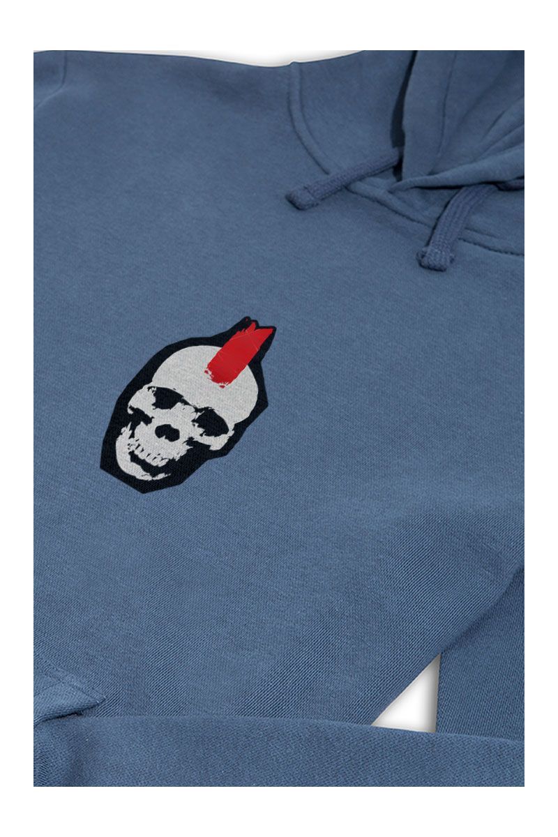 Navy Premium Cotton Skull Design Pullover Hoodie