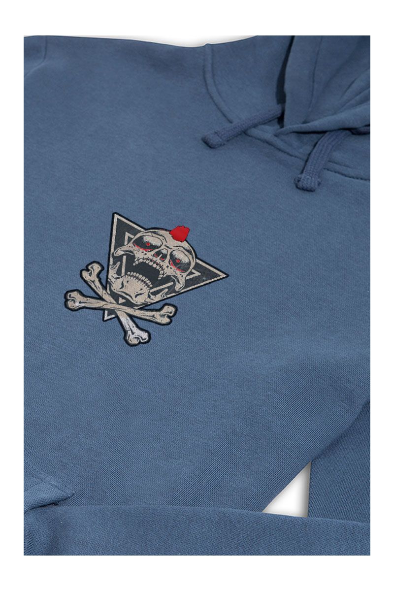 Navy Premium Cotton Skull Design Pullover Hoodie