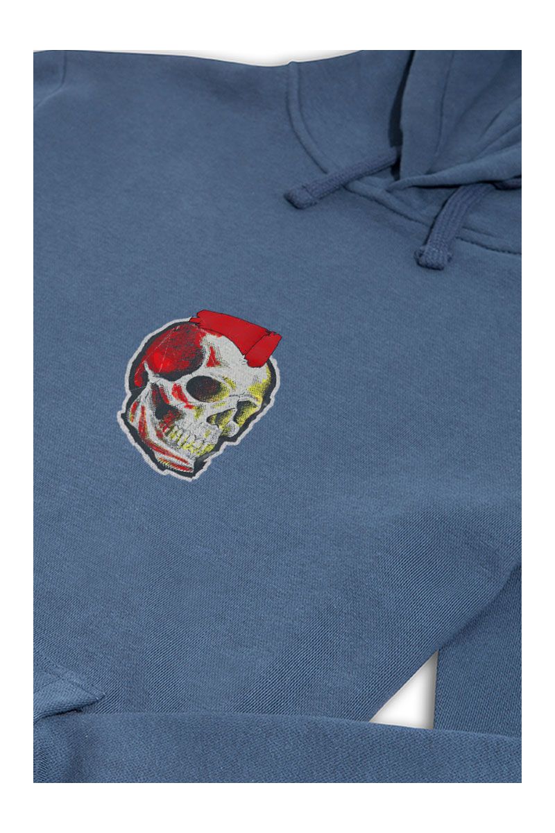 Navy Premium Cotton Skull Design Pullover Hoodie