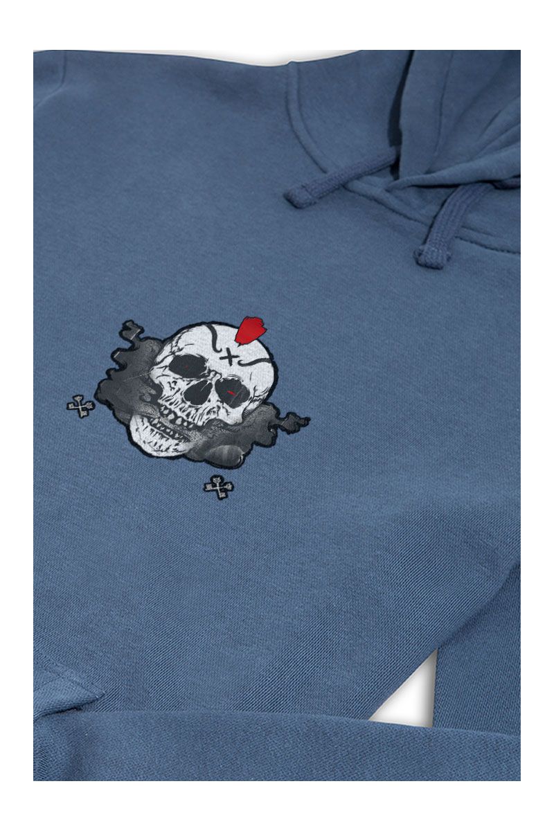 Navy Premium Cotton Skull Design Pullover Hoodie