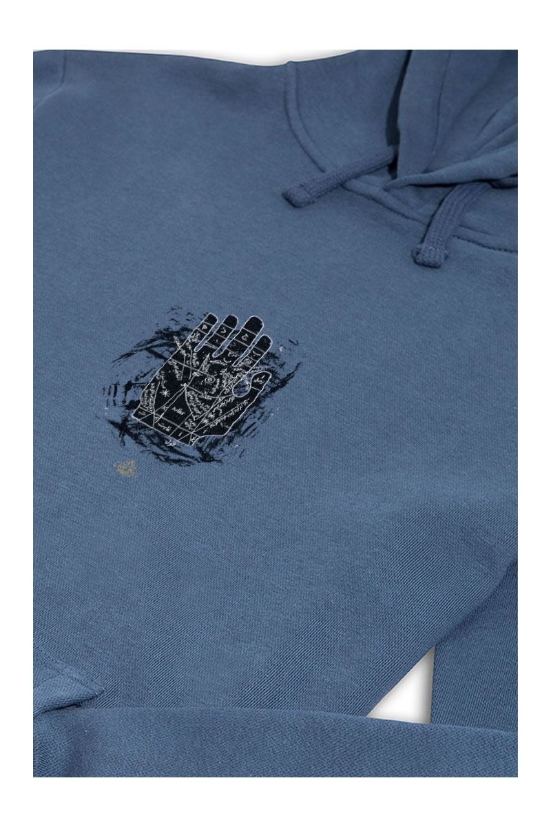 Navy Premium Cotton Abstract Design Pullover Hoodie