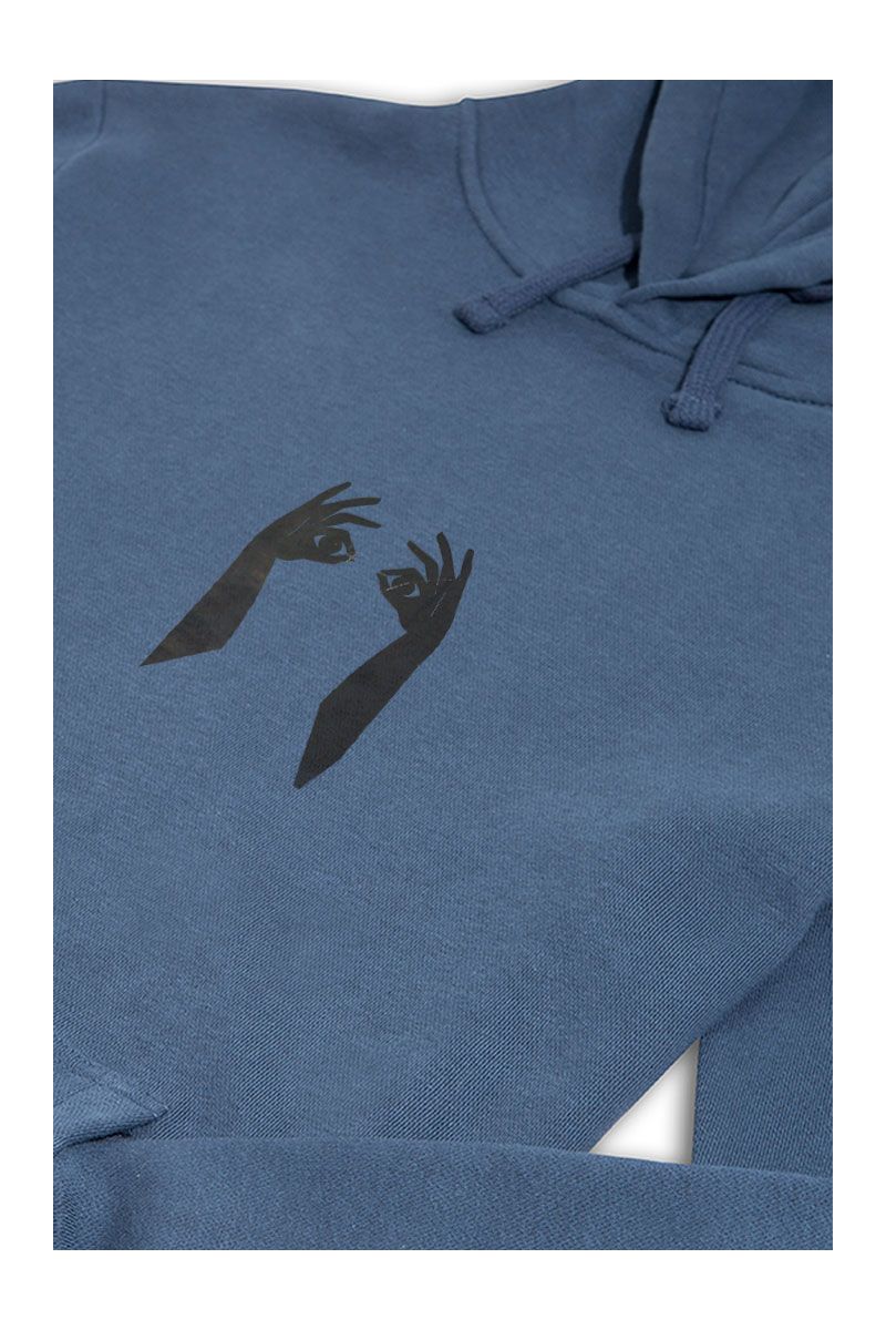 Navy Premium Cotton Abstract Design Pullover Hoodie