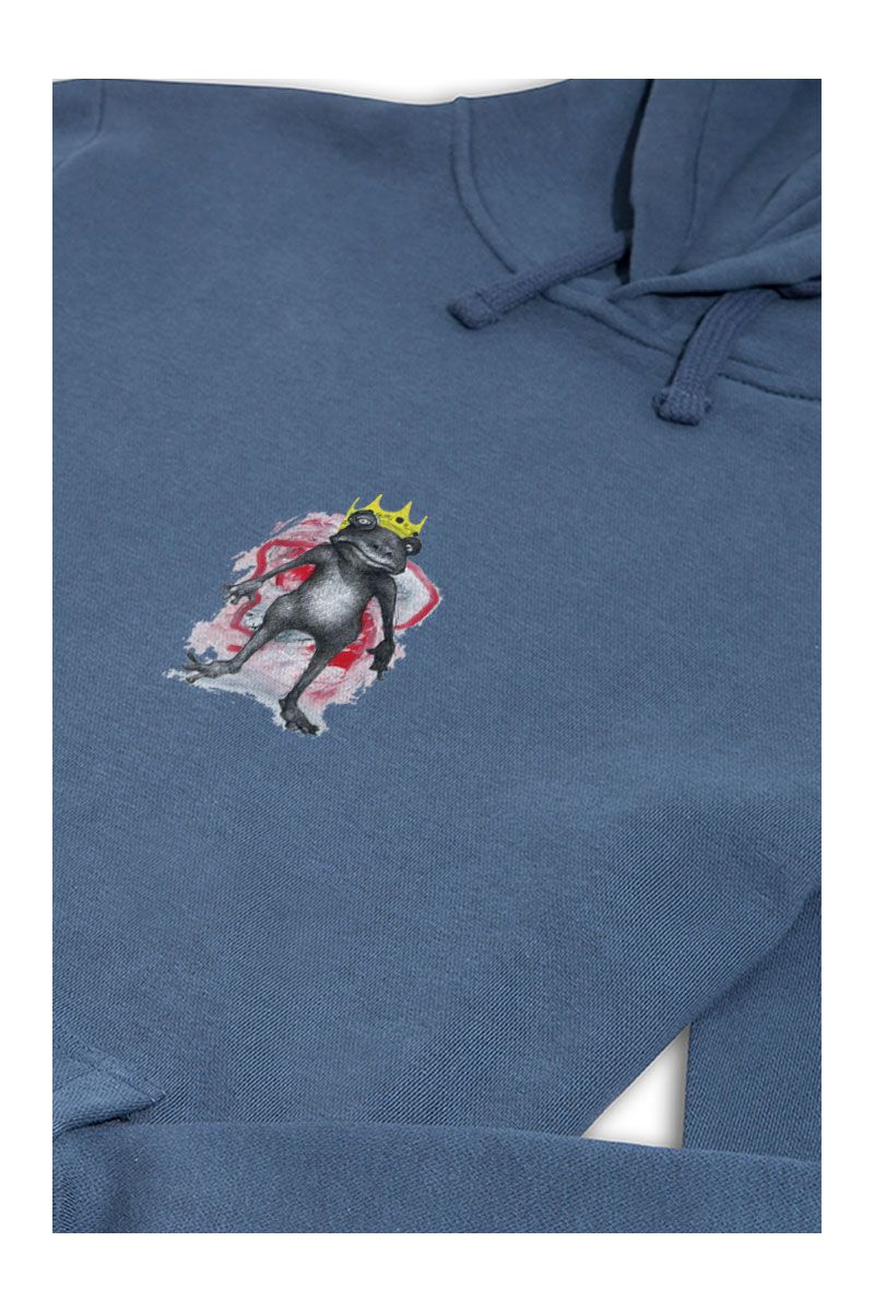 Navy Premium Cotton Frog Design Pullover Hoodie