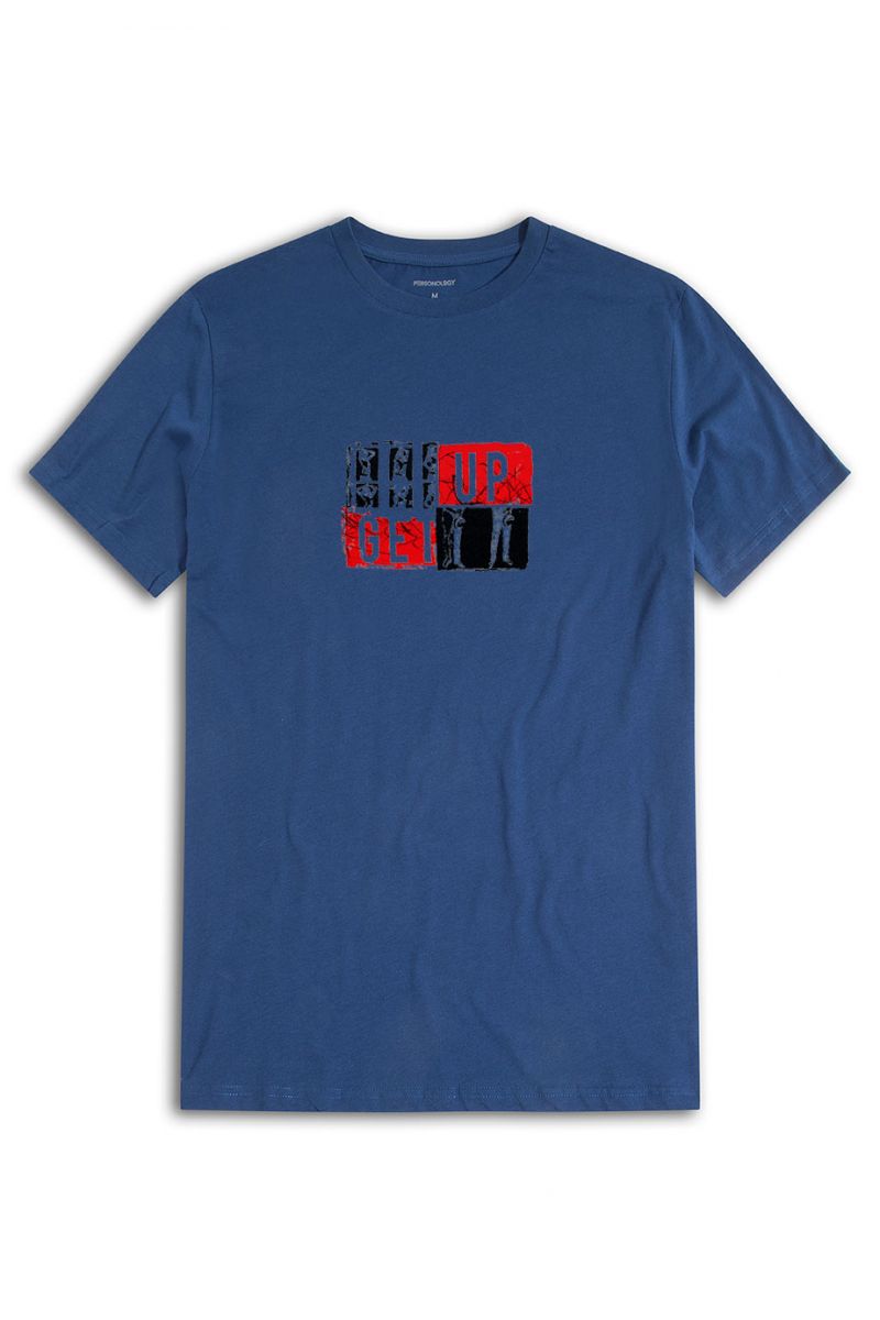 Navy Soft Fabric Get Up Design Short Sleeve Tee