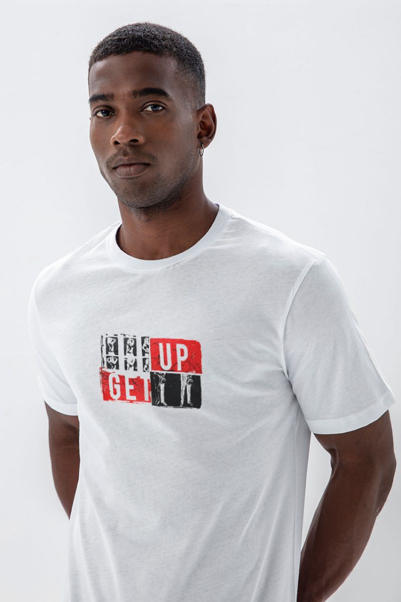 White Soft Fabric Get Up Design Short Sleeve Tee