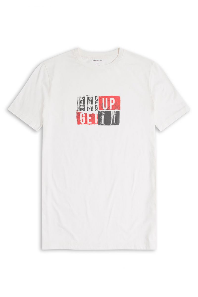 Off White Soft Fabric Get Up Design Short Sleeve Tee