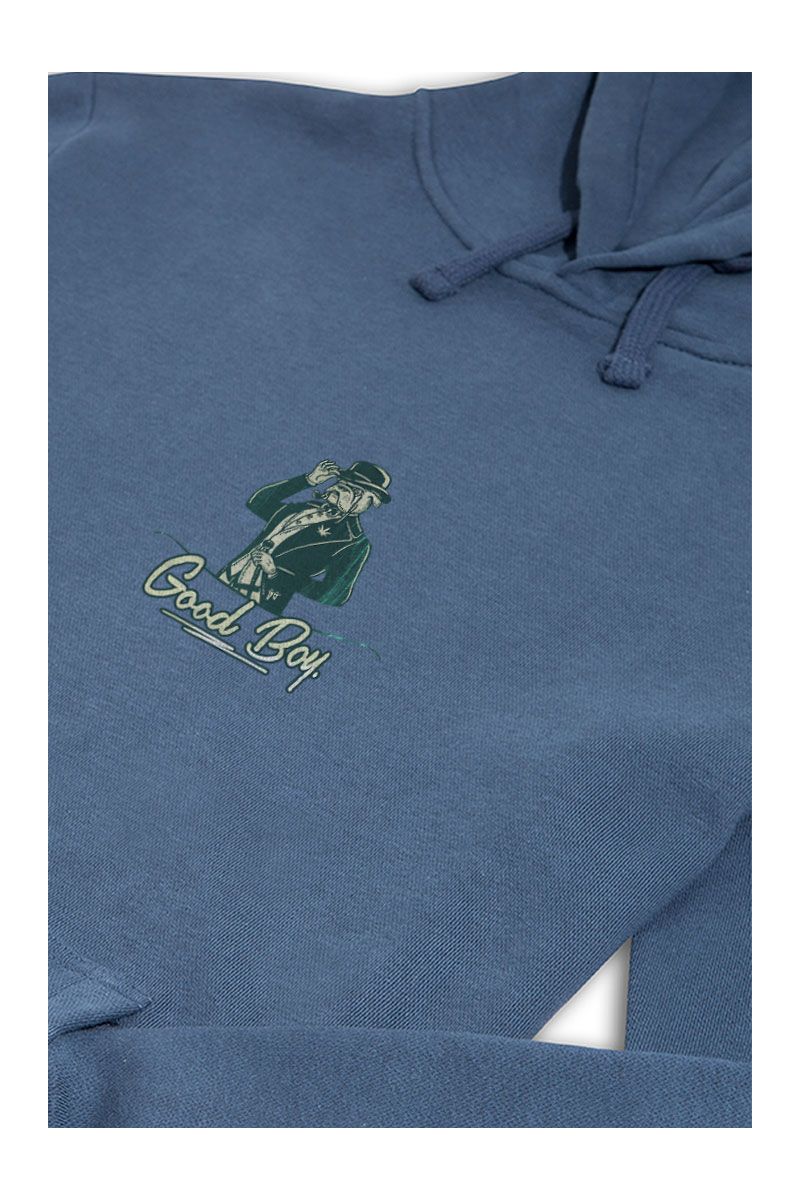 Navy Premium Cotton Good Boy Design Pullover Hoodie