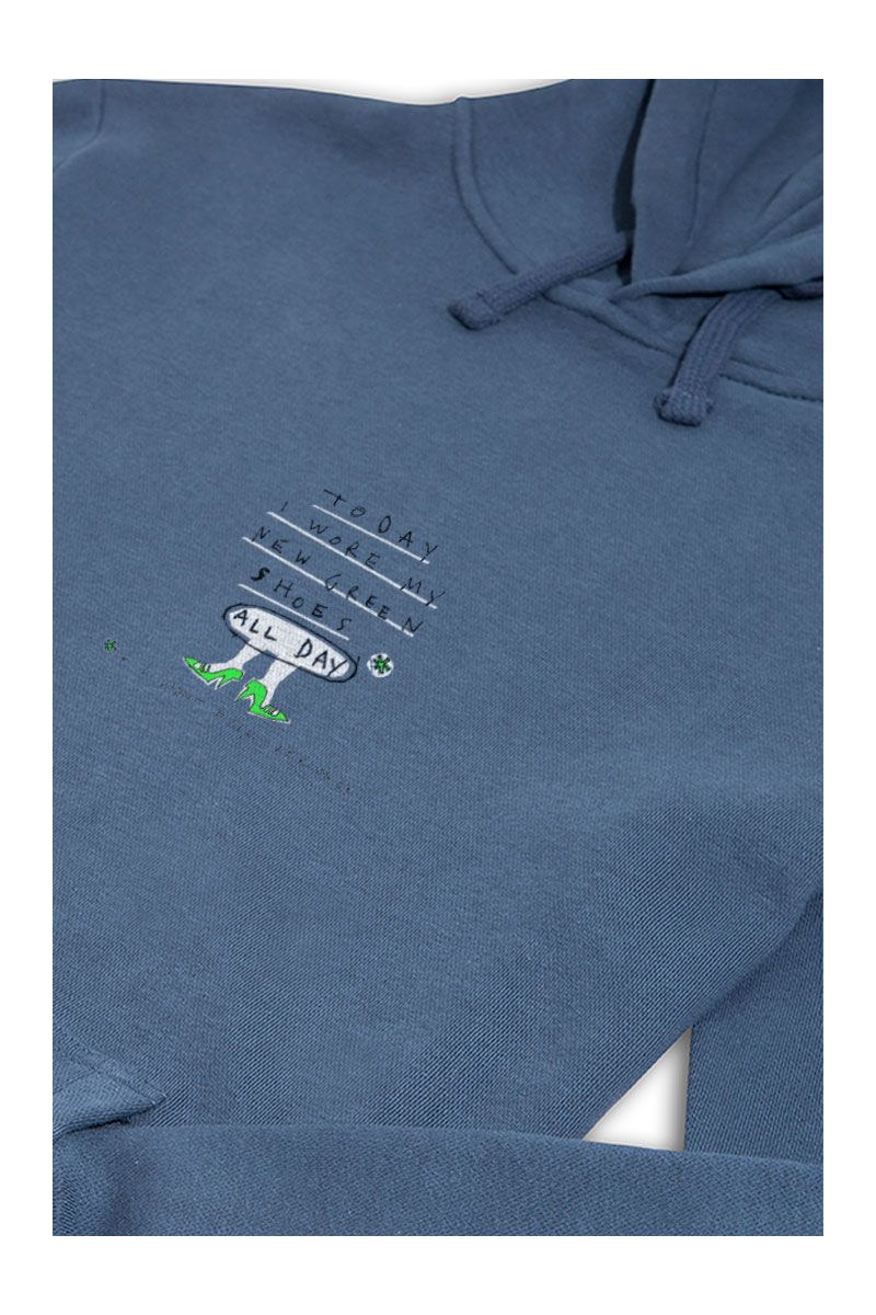 Navy Premium Cotton Green Shoes Design Pullover Hoodie