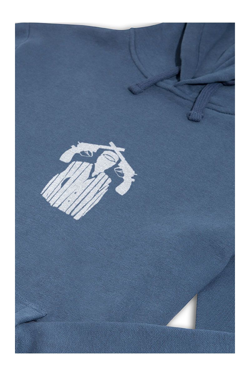 Navy Premium Cotton Guns Design Pullover Hoodie