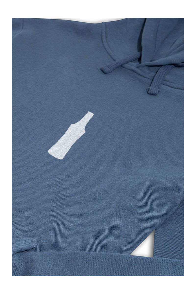 Navy Premium Cotton Bootle Design Pullover Hoodie