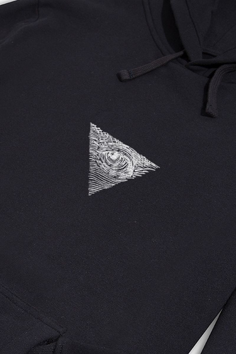 Black Premium Cotton Eye Design Pullover Hoodie