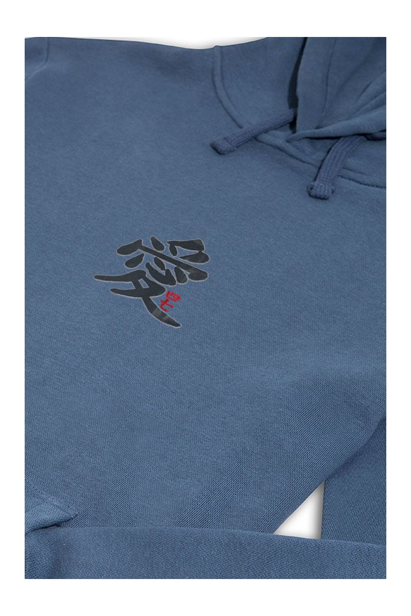 Navy Premium Cotton Japanese Design Pullover Hoodie