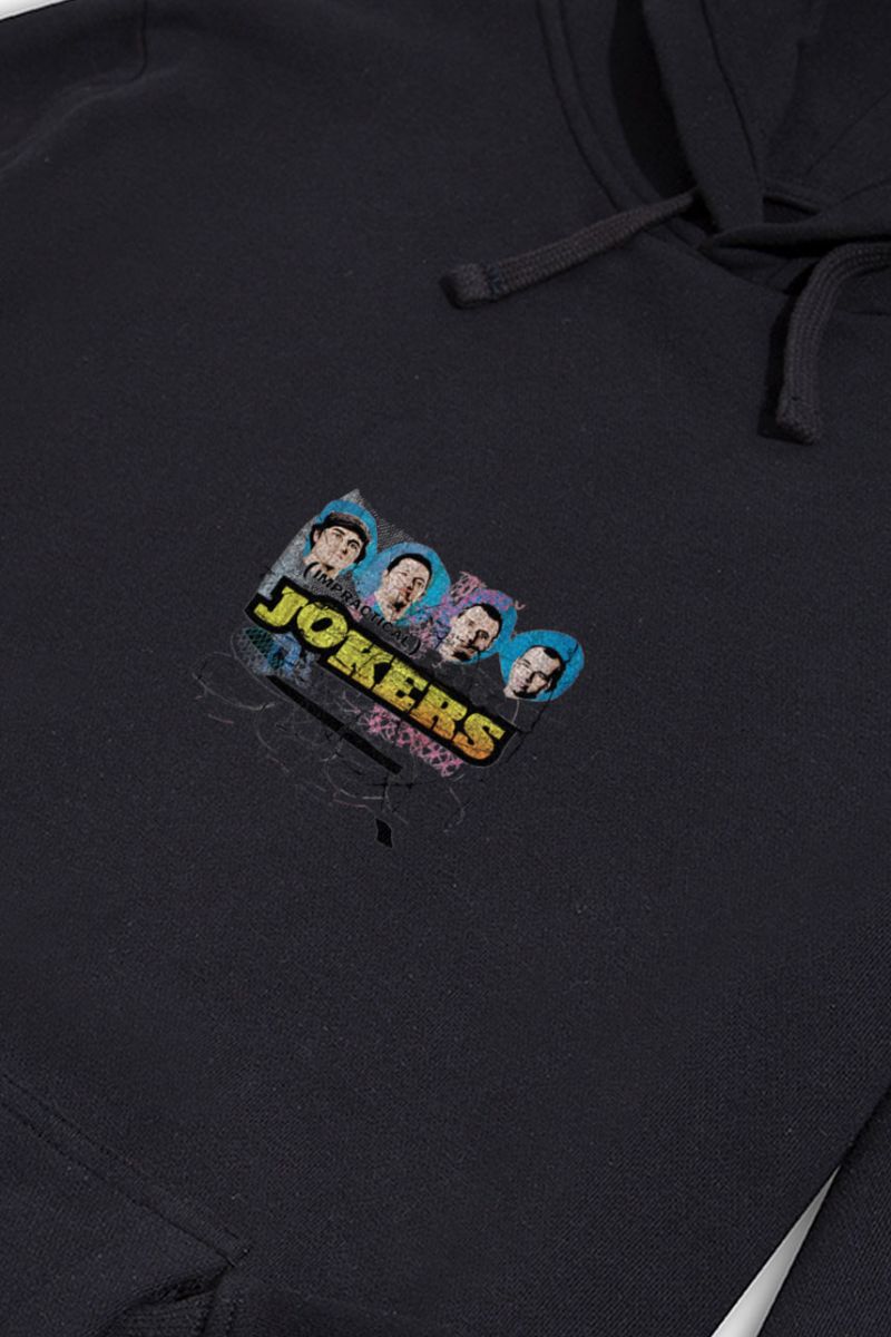 Black Premium Cotton Impractical Jokers Design Pullover Hoodie