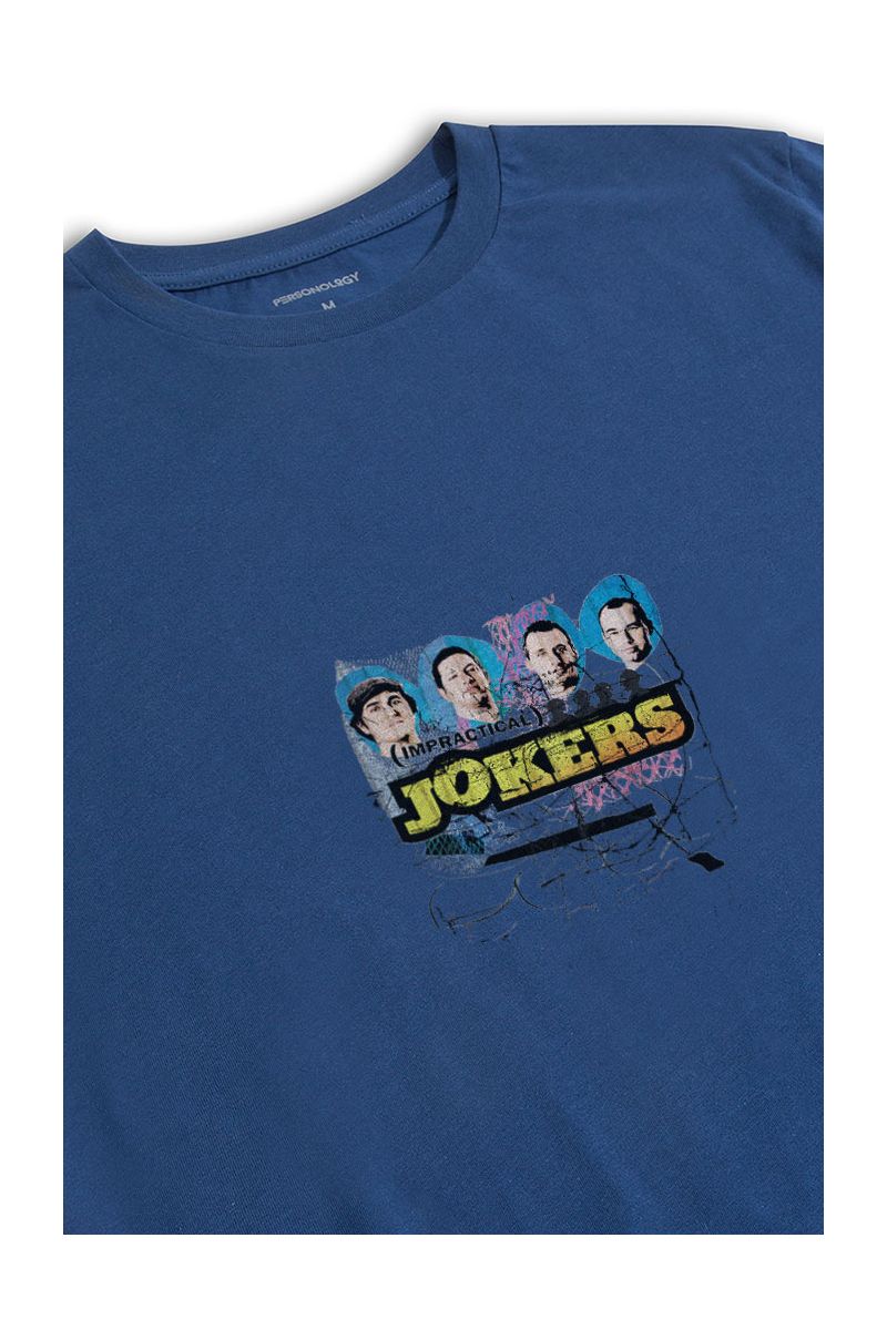 Navy Soft Fabric Impractical Jokers Design Short Sleeve Tee