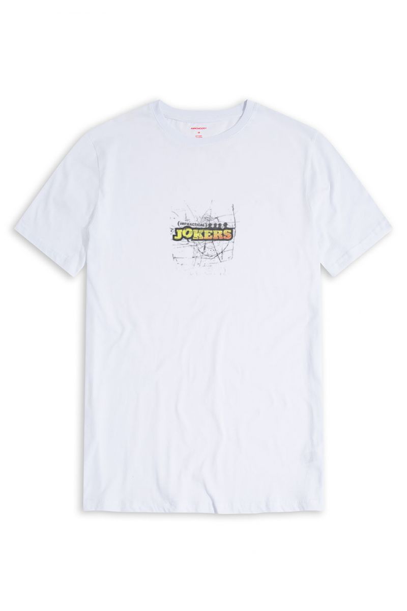 White Soft Fabric Impractical Jokers Design Short Sleeve Tee