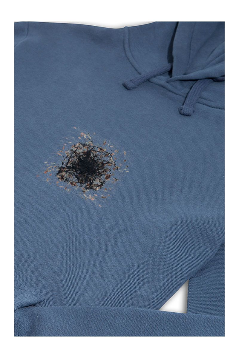 Navy Premium Cotton Abstract Design Pullover Hoodie