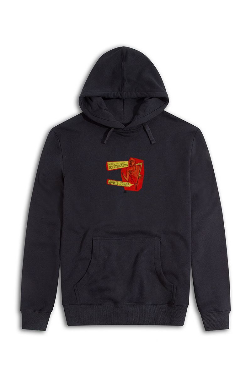 Black Premium Cotton Make yourself attractive Design Pullover Hoodie