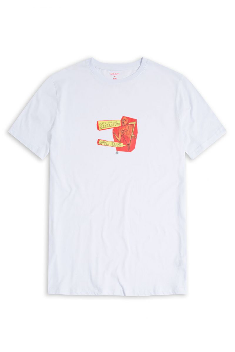 White Soft Fabric Make yourself attractive Design Short Sleeve Tee