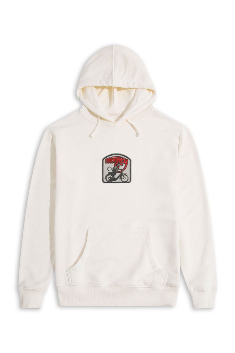 Ecru Premium Cotton Monkey Design Pullover Hoodie