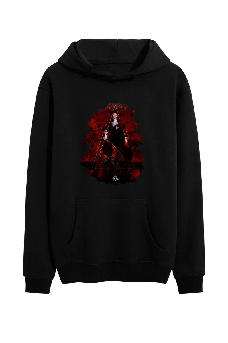 Black Premium Cotton Celebrity Design Pullover Hoodie