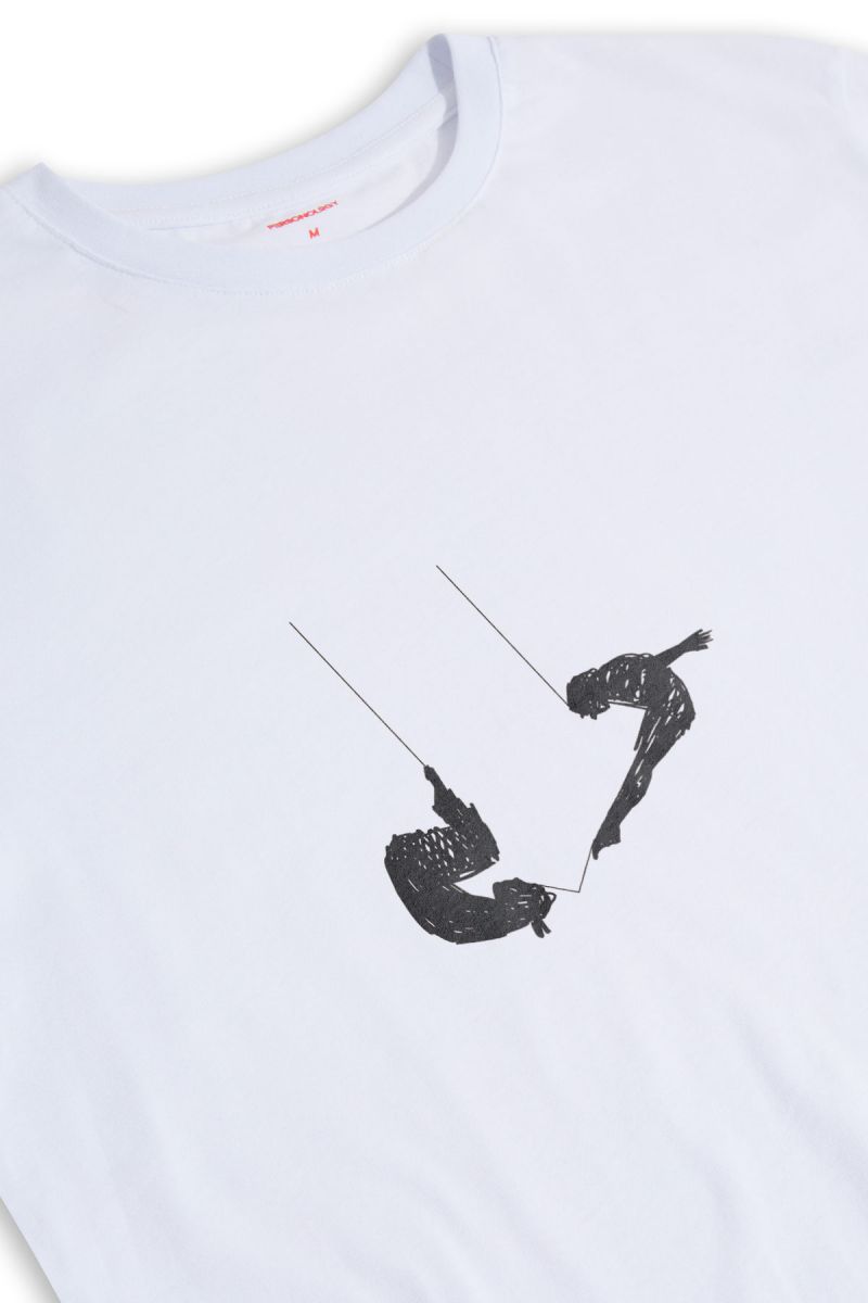 White Soft Fabric Circus Design Short Sleeve Tee