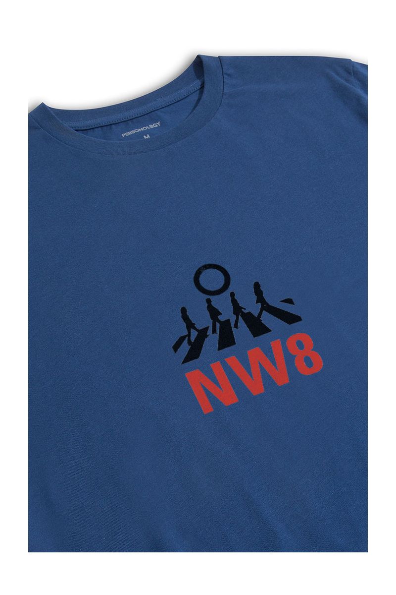 Navy Soft Fabric NW8 Design Short Sleeve Tee