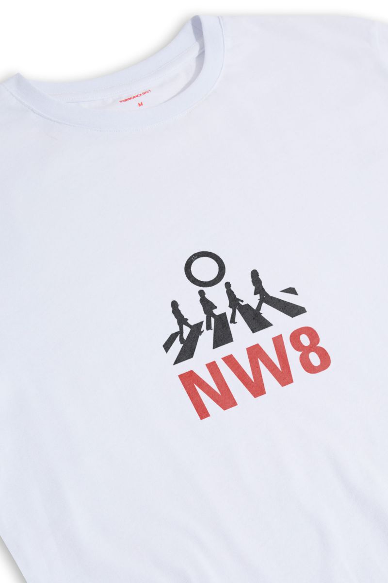 White Soft Fabric NW8 Design Short Sleeve Tee