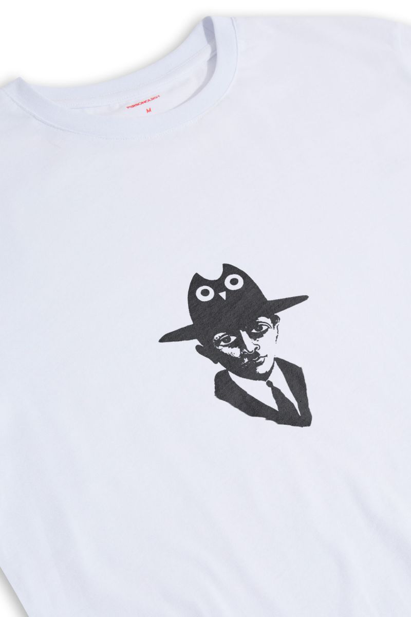 White Soft Fabric Bird Design Short Sleeve Tee