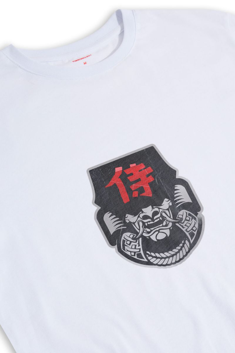 White Soft Fabric Japanese Design Short Sleeve Tee