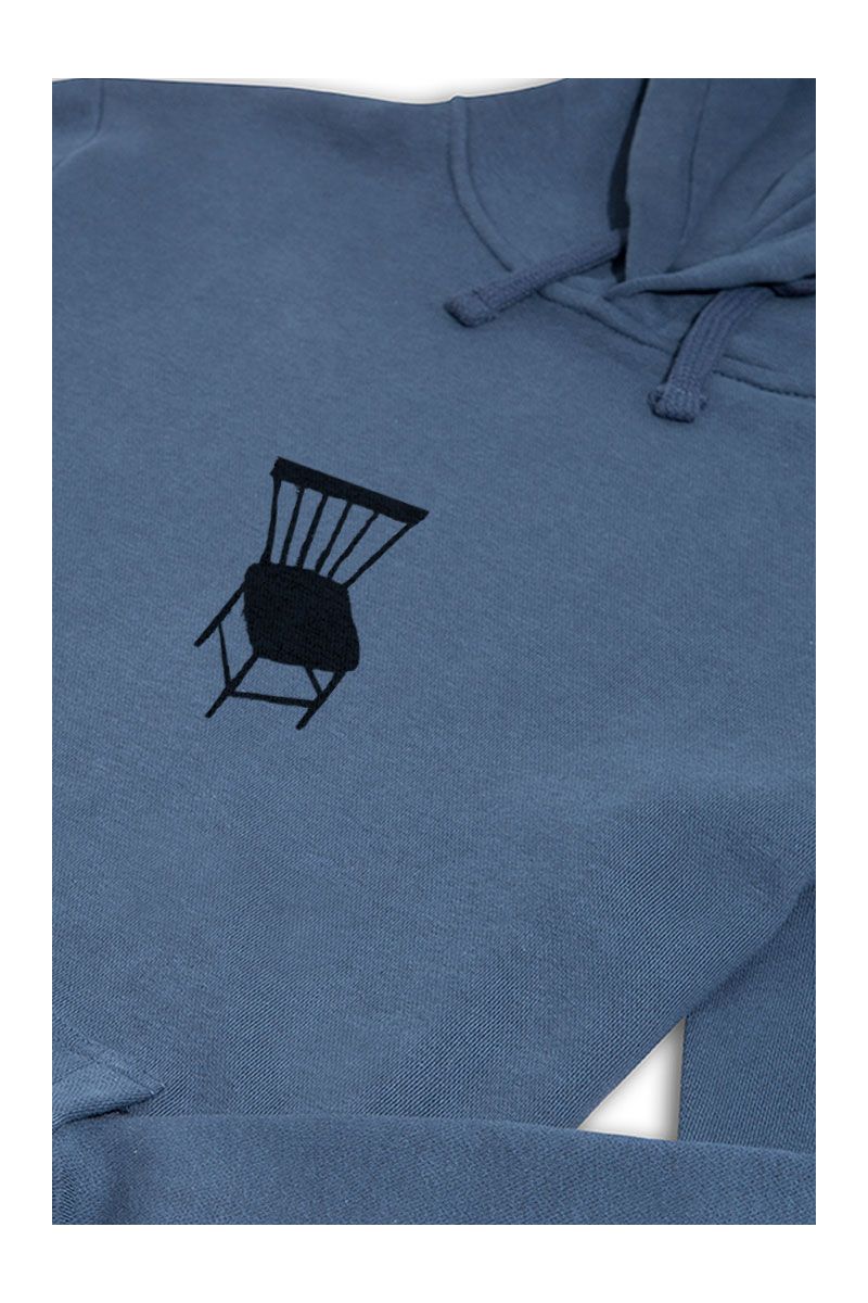 Navy Premium Cotton Chair Design Pullover Hoodie