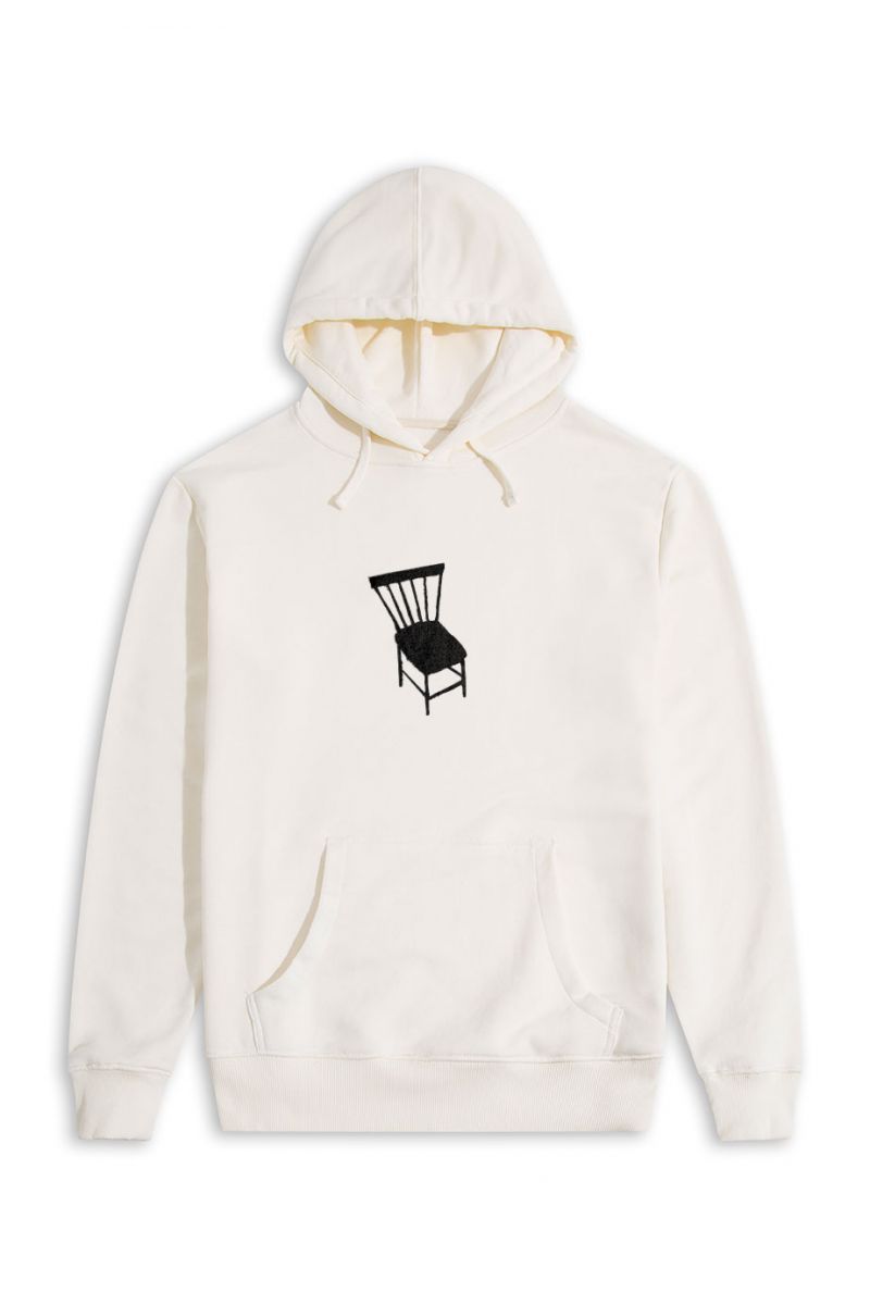 Ecru Premium Cotton Chair Design Pullover Hoodie