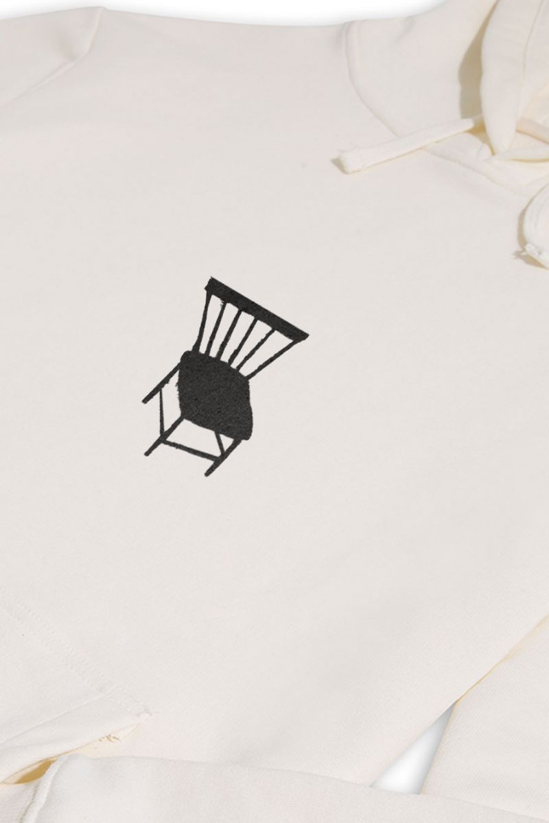 Ecru Premium Cotton Chair Design Pullover Hoodie