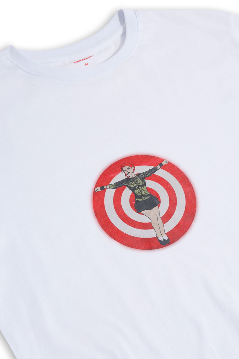 White Soft Fabric Target Design Short Sleeve Tee